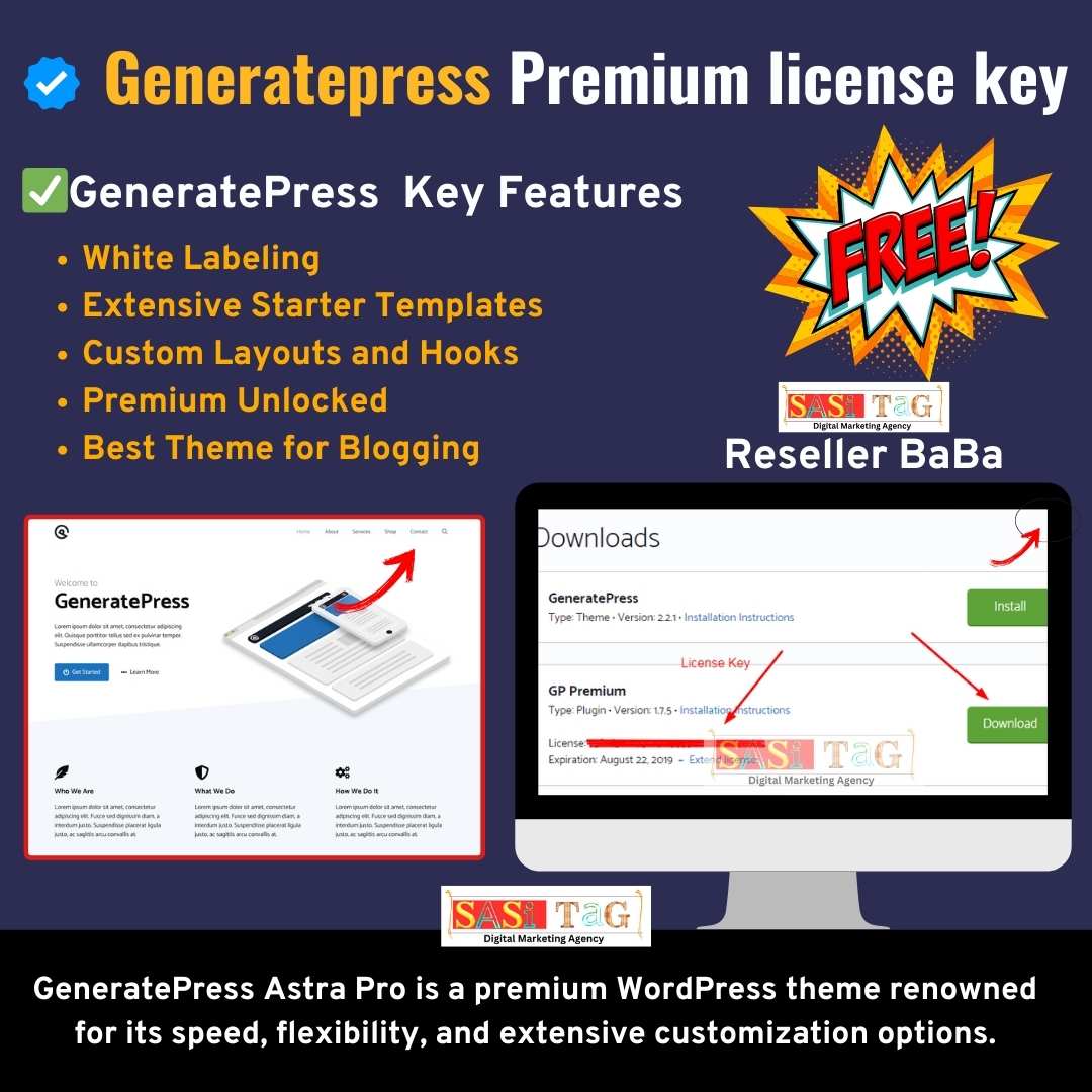 generatepress premium license key for free